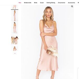 Show Me Your Mumu Verona Cowl Dress - Rose Gold Satin